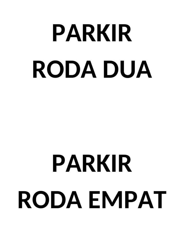 Parkir Roda 4 Kanan | PDF
