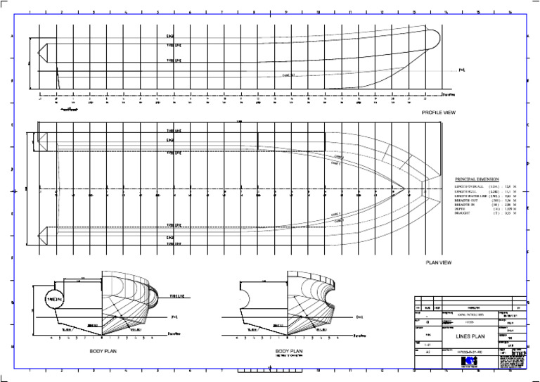 h7035-B-01-r0 Lines Plan KP RBB | PDF