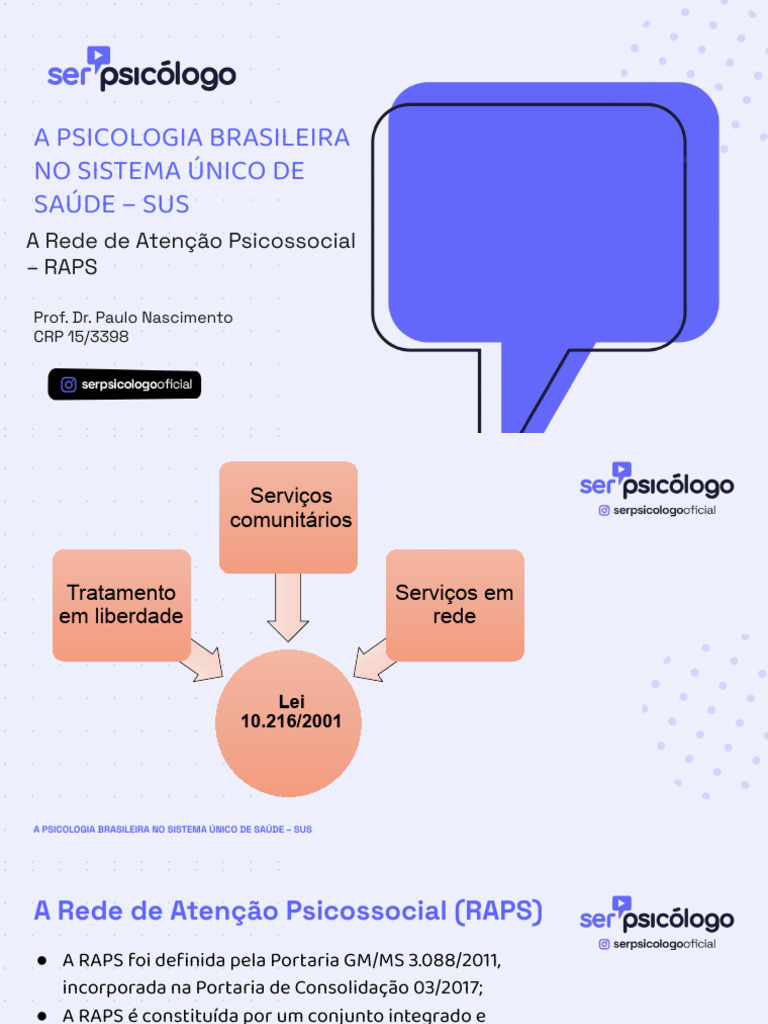 RAPS no SUS: Diretrizes e Estrutura | PDF | Politica Social