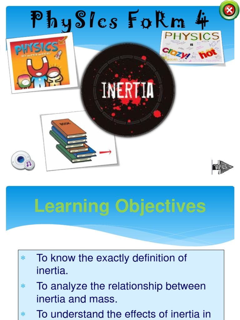 Power Point Fizik Form 4  Inertia  Force  Free 30day Trial  Scribd