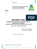 Proyecto Final. "Compilación de Prácticas del Laboratorio de Mediciones Forestales"