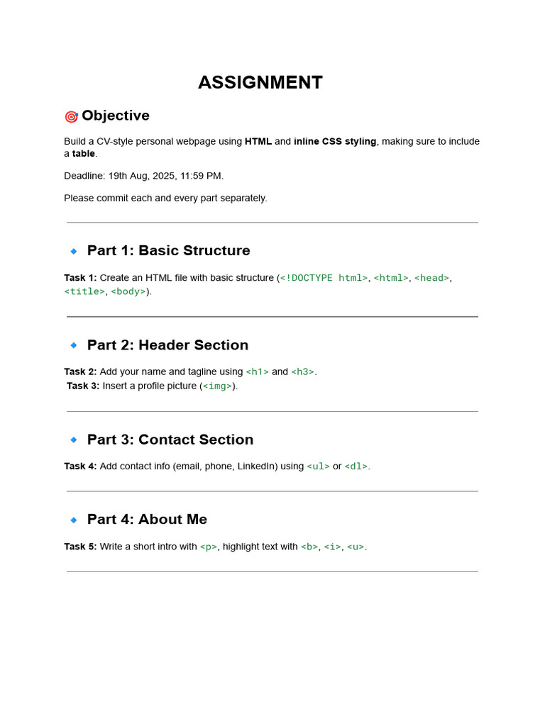 Create a CV Webpage with HTML & CSS | PDF