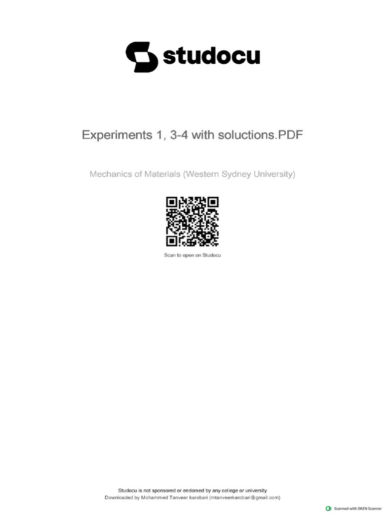 Experiments 1 3 4 With Soluctions | PDF