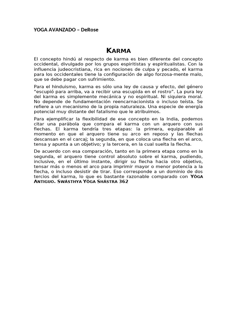 Entendiendo el Karma en el Hinduismo | PDF | Karma | Yoga