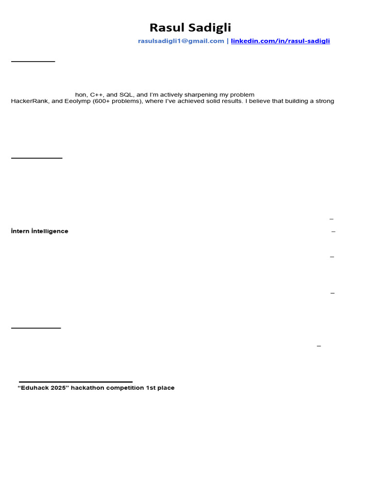 Computer Science Student Profile | PDF | Databases | Computer Programming