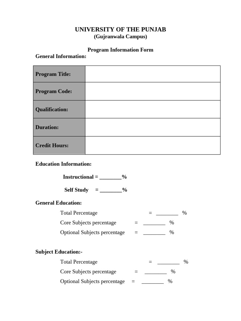 GJR Program Info Form | PDF