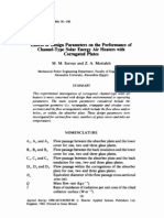 Effects of Design Parameters On The Performance of Channel-Type Solar Energy Air Heaters With Corrugated Plates