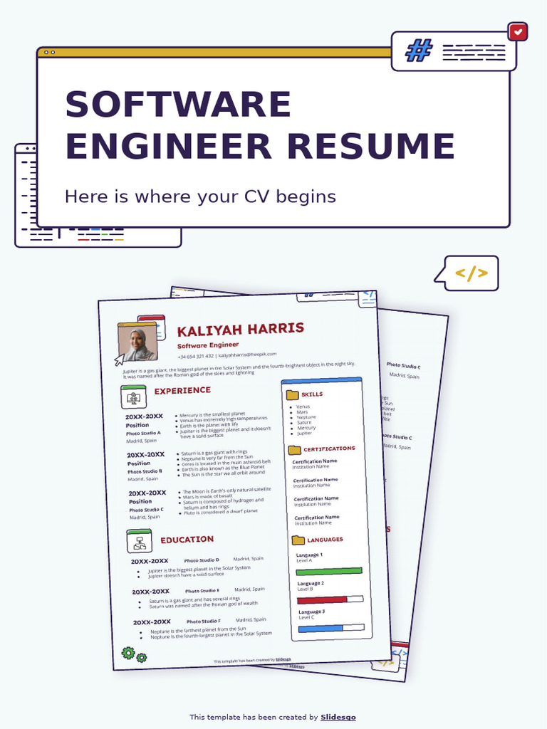 Kaliyah Harris Software Engineer CV | PDF | Planets | Saturn