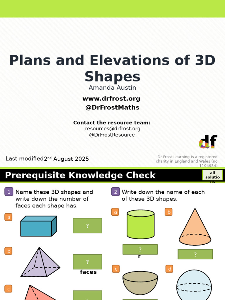 Plans and Elevations of 3D Shapes | PDF | Geometric Shapes | Geometry