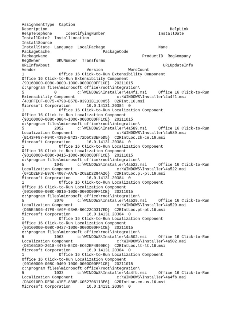 Office 16 Installation Components | PDF | Microsoft Windows | Microsoft ...
