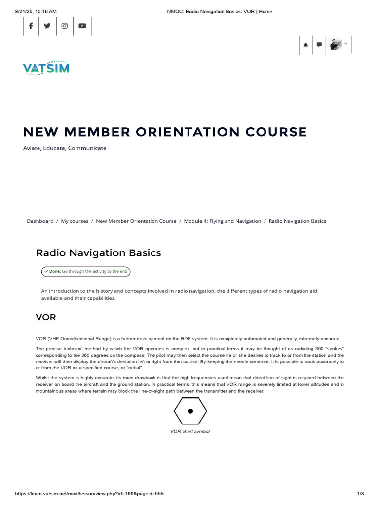 VOR Navigation Basics Explained | PDF | Instrument Flight Rules ...