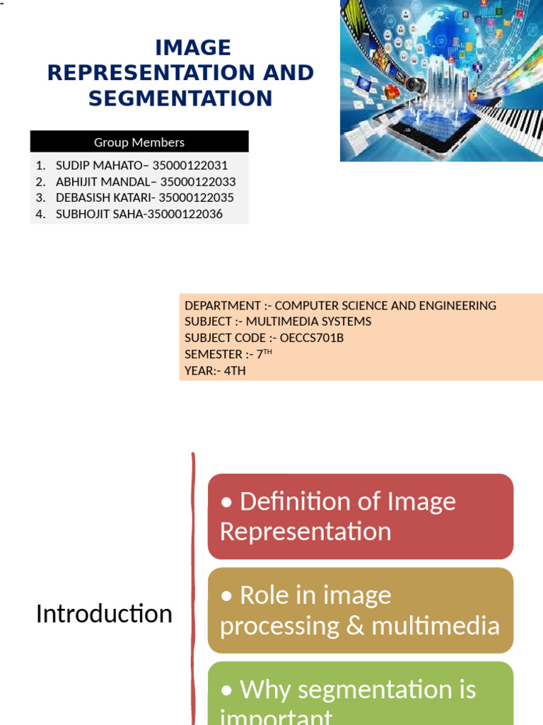 Image Representation & Segmentation Guide | PDF | Image Segmentation ...