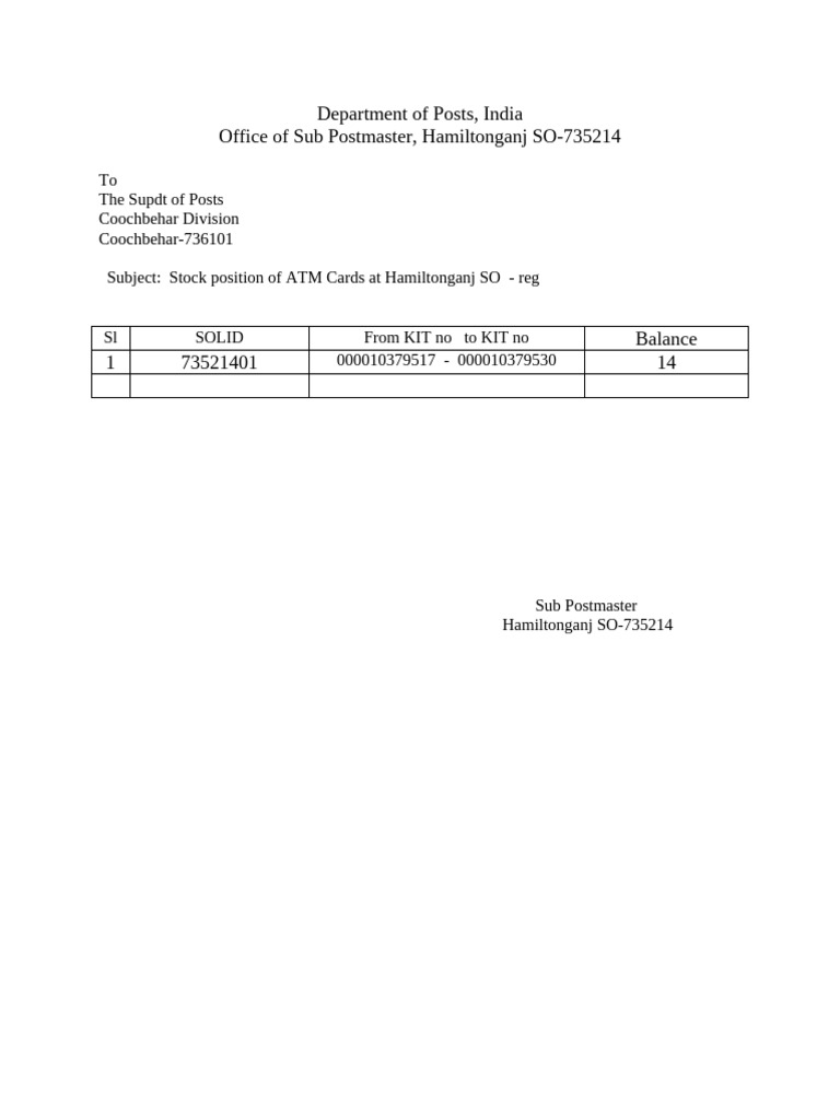 Atm Report | PDF
