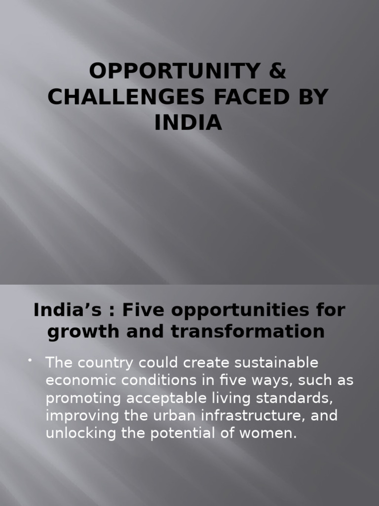 India’s Economic Growth: Opportunities & Challenges | PDF | Inflation ...