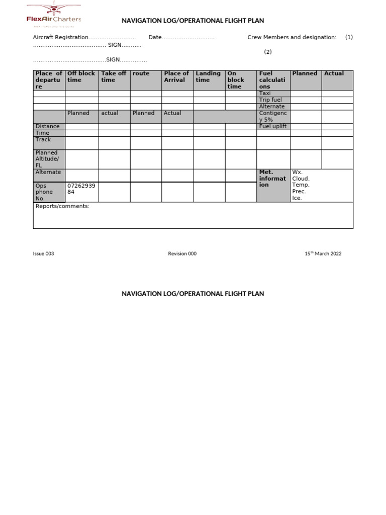 NAVLOG | PDF