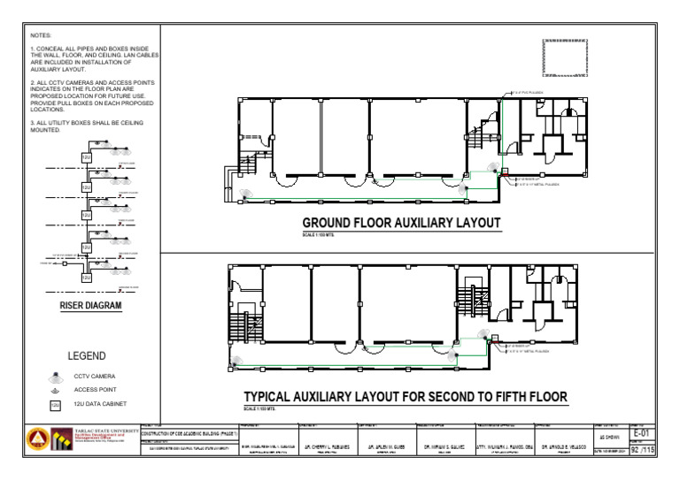 Auxiliary Layout Plan for COE Building | PDF | Building Engineering
