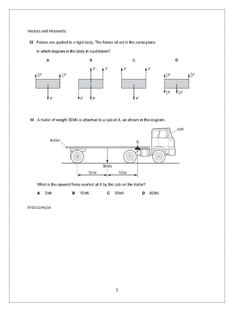 Vectors and Moments Part 2 P1 | PDF