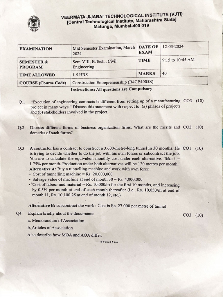 Sem 8 MST Papers | PDF