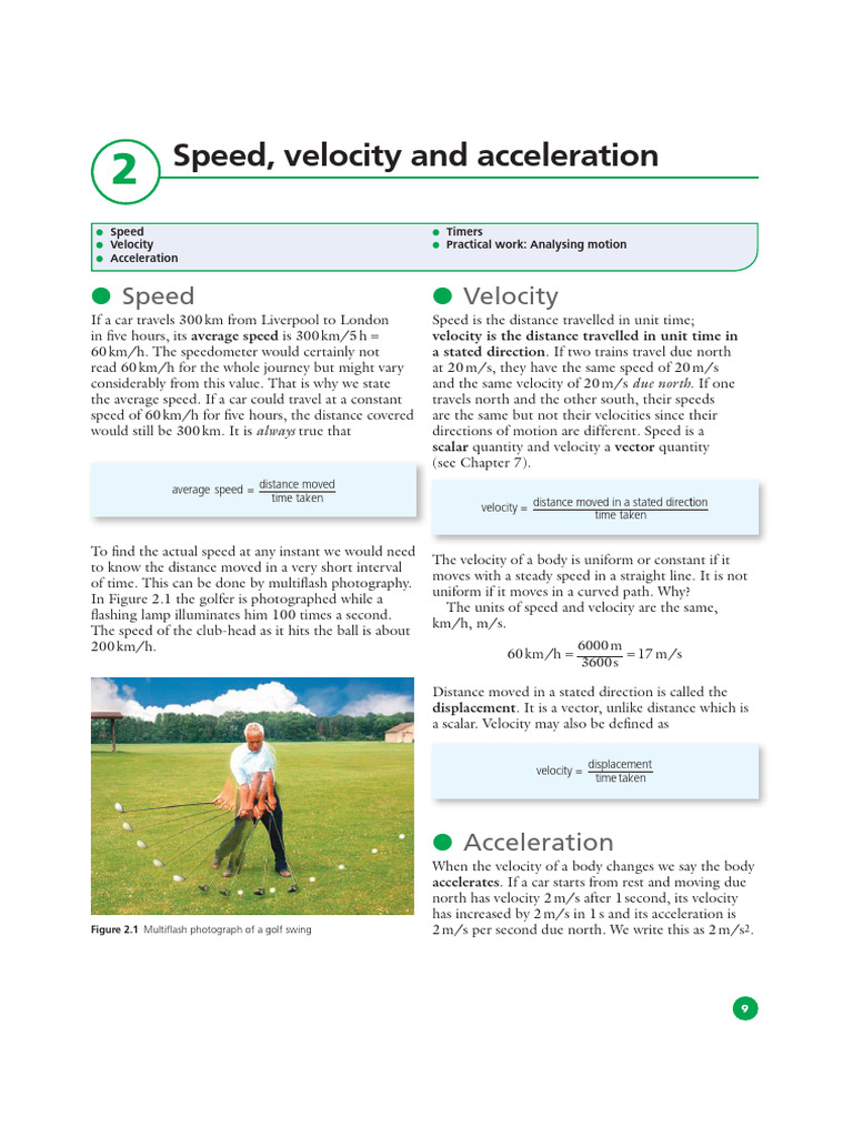 Speed And Acceleration Cambridge Igcse Physics Third Edition Pdf