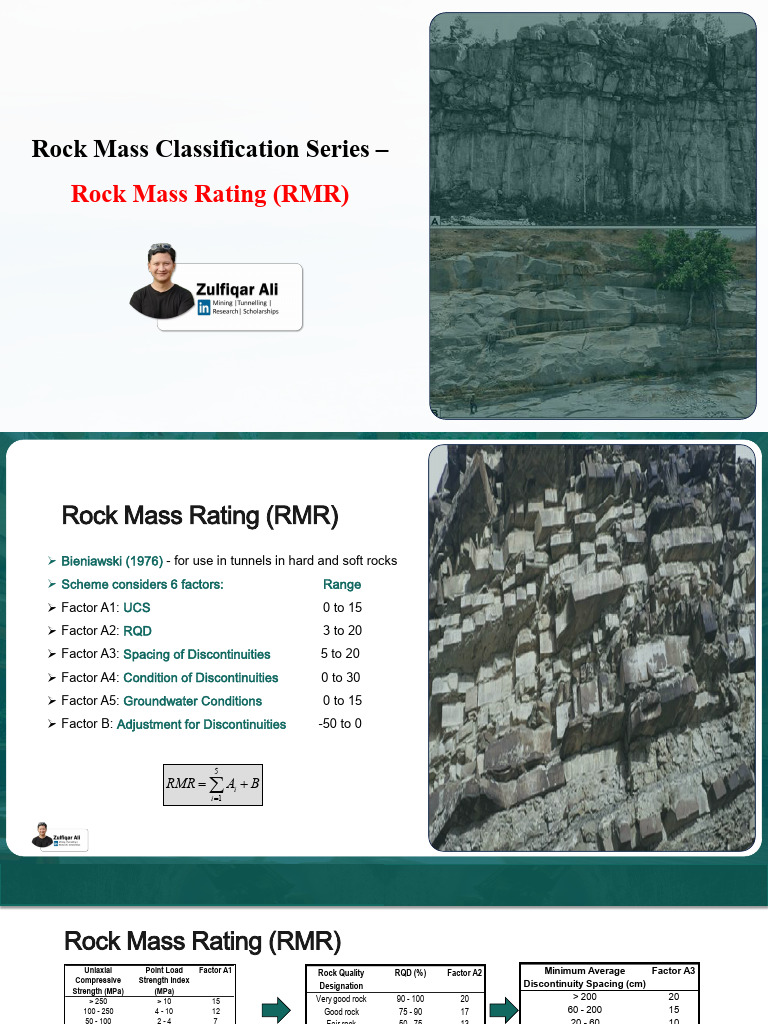 Rock Mass Classification Series | PDF | Civil Engineering | Solid Mechanics