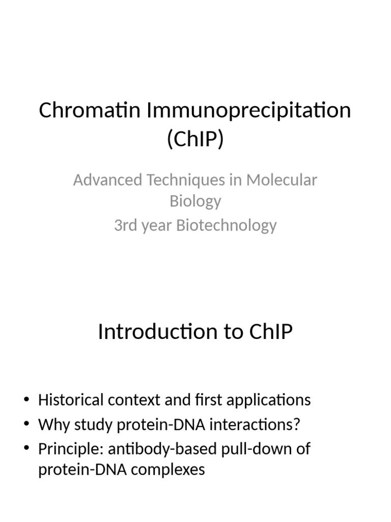 ChIP Presentation | PDF