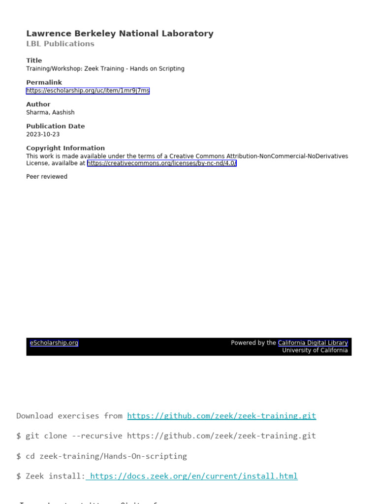 Hands-on Zeek Scripting Workshop | PDF | Scope (Computer Science ...