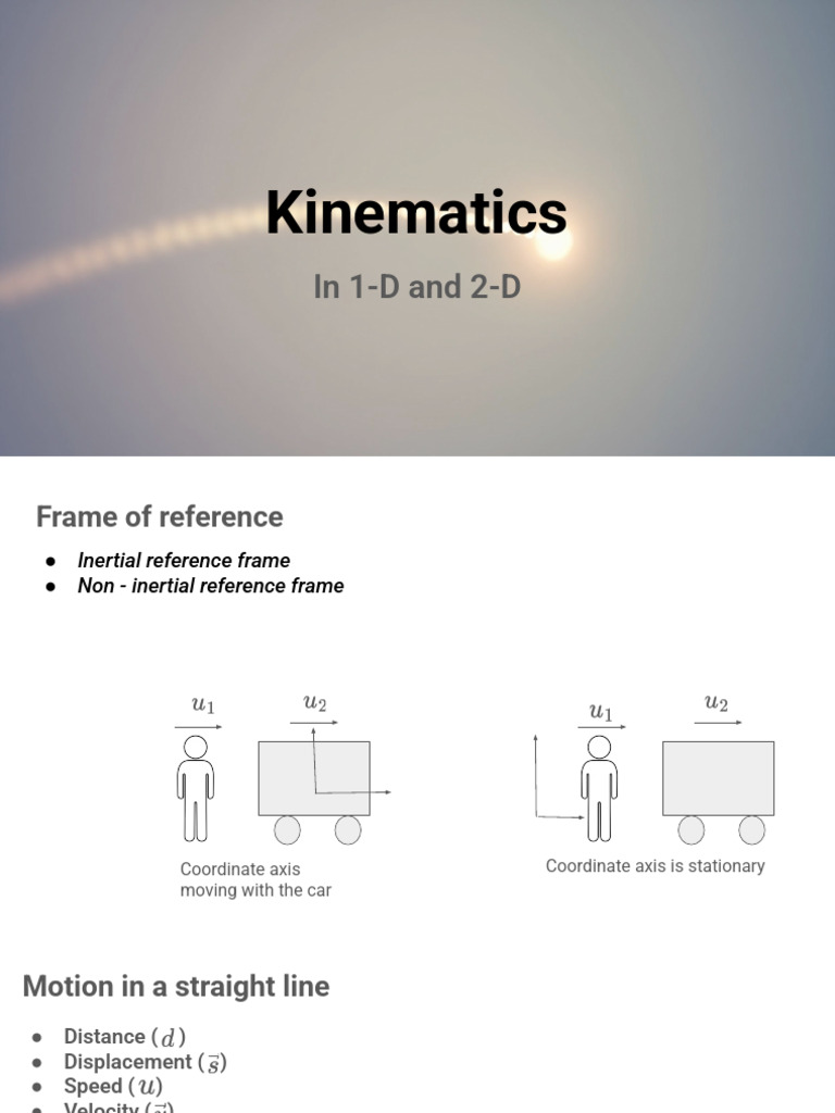 Kinematics: Motion, Graphs, and Equations | PDF