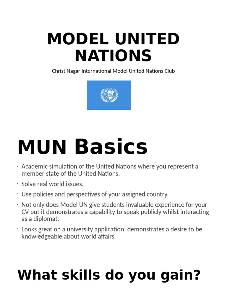 Model UN Overview and Guidelines | PDF