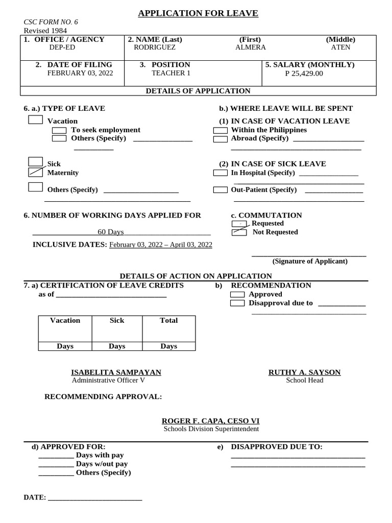 Leave Application for Teacher 1 | PDF | Chess Theory | Chess