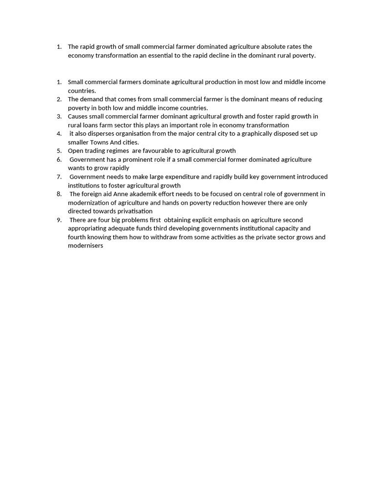 Small Farmers' Role in Poverty Reduction | PDF