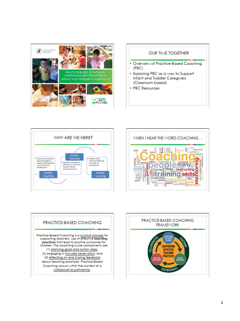 Practice-Based Coaching for Early Educators | PDF | Goal | Teachers
