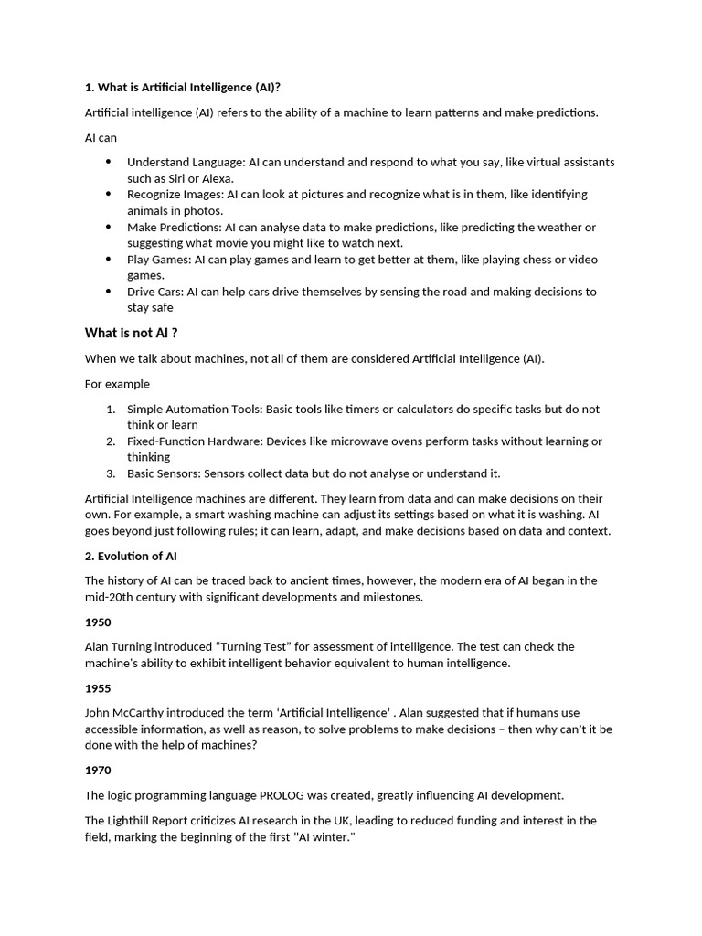 Understanding Artificial Intelligence Basics | PDF | Machine Learning ...