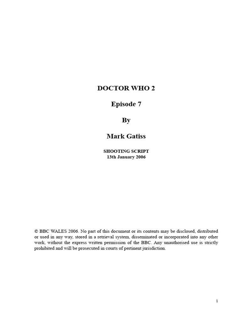 Doctor Who: Episode 7 Script | PDF