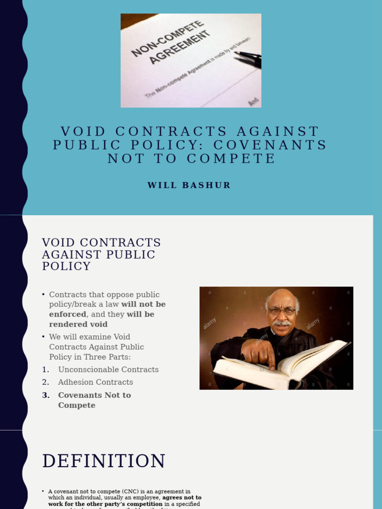 Void Contracts and Non-Compete Agreements | PDF | Trade Secret ...