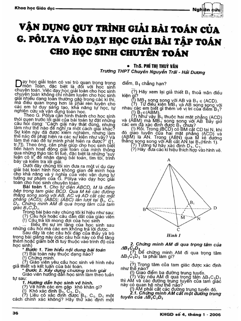 Tạp Chí KHGD 06 - PP Polya | PDF