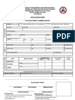 Application Form (Back Page)