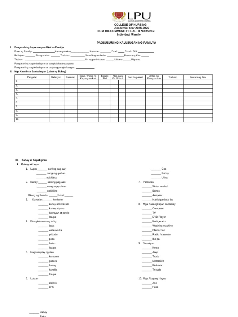 CHN I ADB Tool Filipino Form 00 | PDF