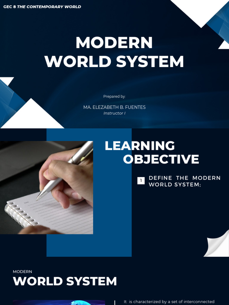04 GEC 8 - Modern World System | PDF | Capitalism | Globalization