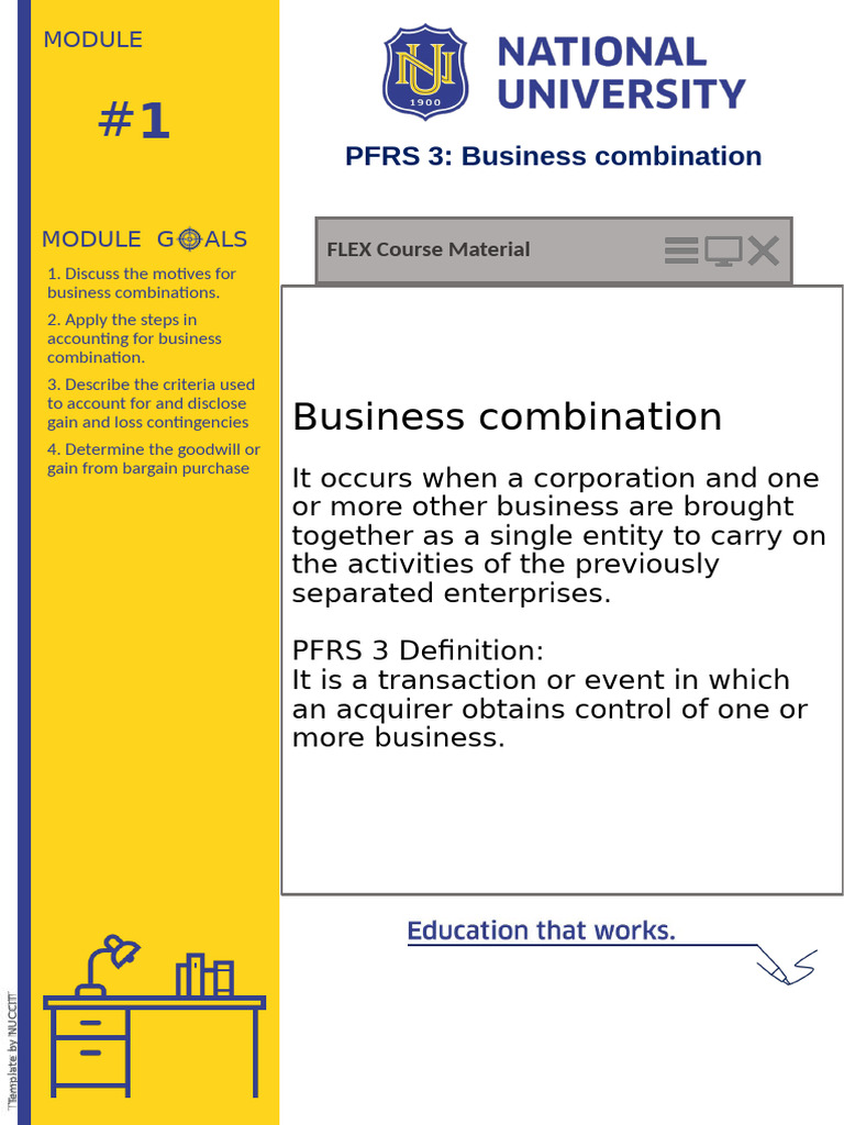 PFRS 3 Business Combination - New Template | PDF | Goodwill (Accounting ...