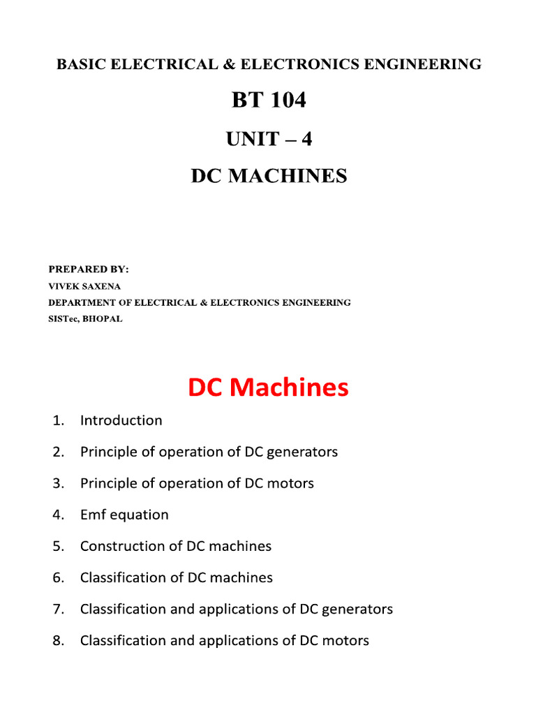 Beee Unit 4 | PDF