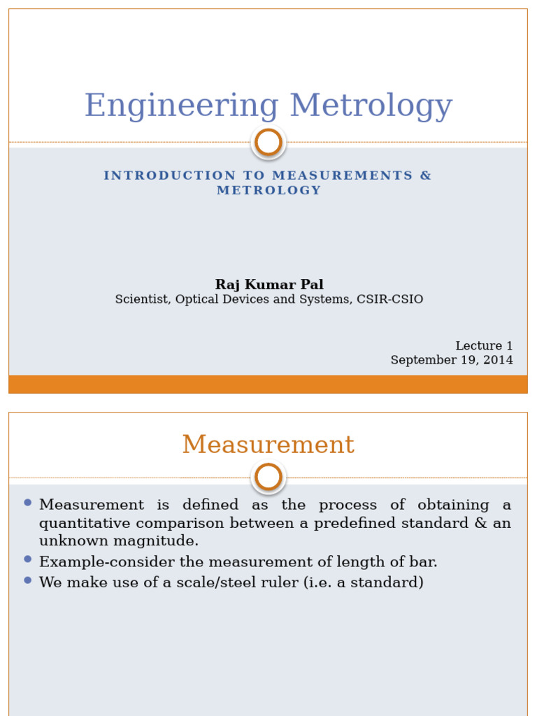 Introduction to Engineering Metrology | PDF | Accuracy And Precision ...