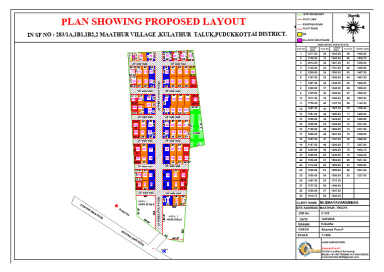 Proposed Layout Plan for 84 Plots | PDF | Geographical Technology ...