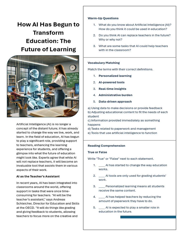 AI's Impact on Education Today | PDF | Artificial Intelligence ...