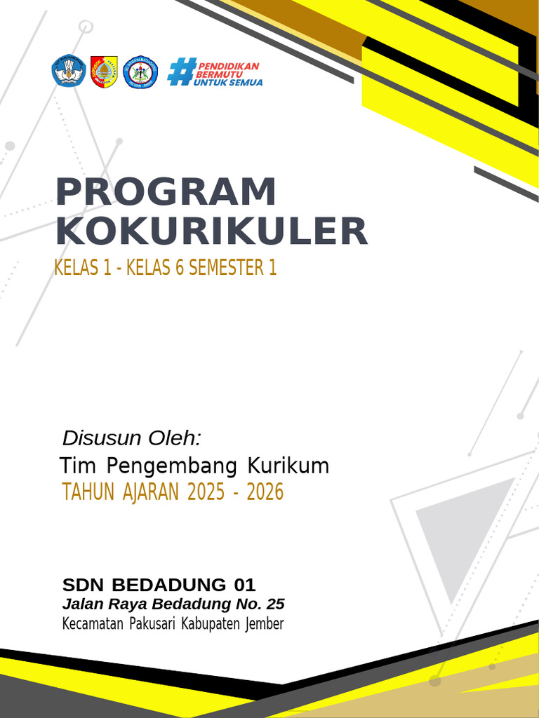Program Kokurikuler Kelas 1 SD | PDF