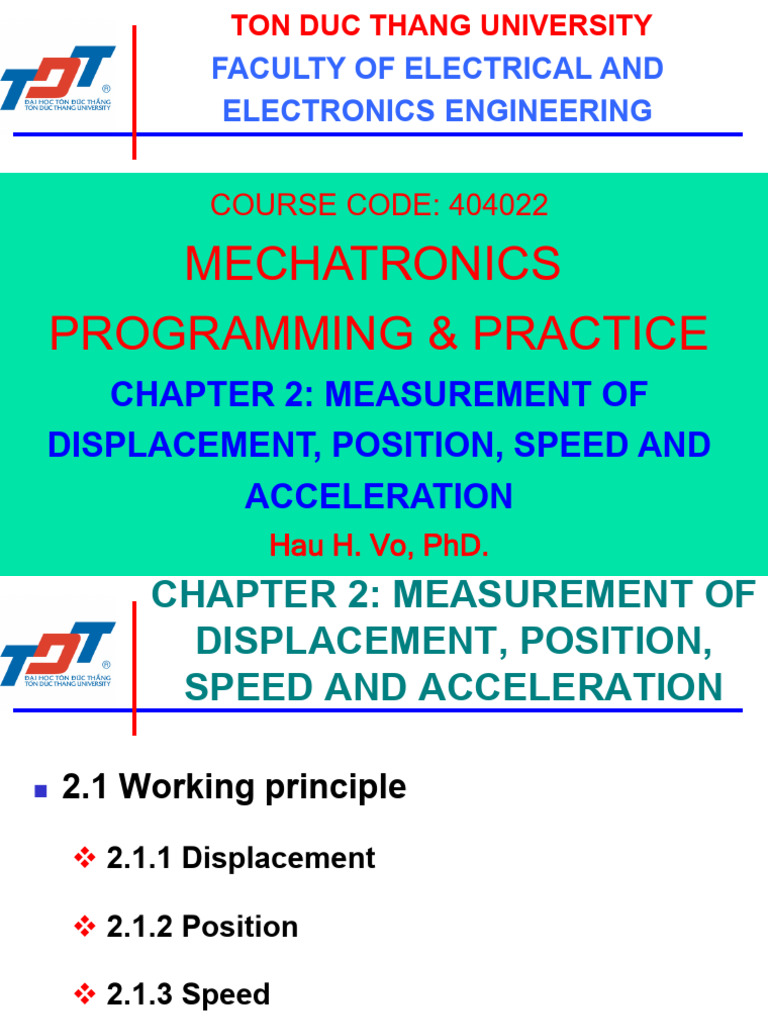 Mechatronics Programming and Practice - Chapter 2 | PDF | Electric ...