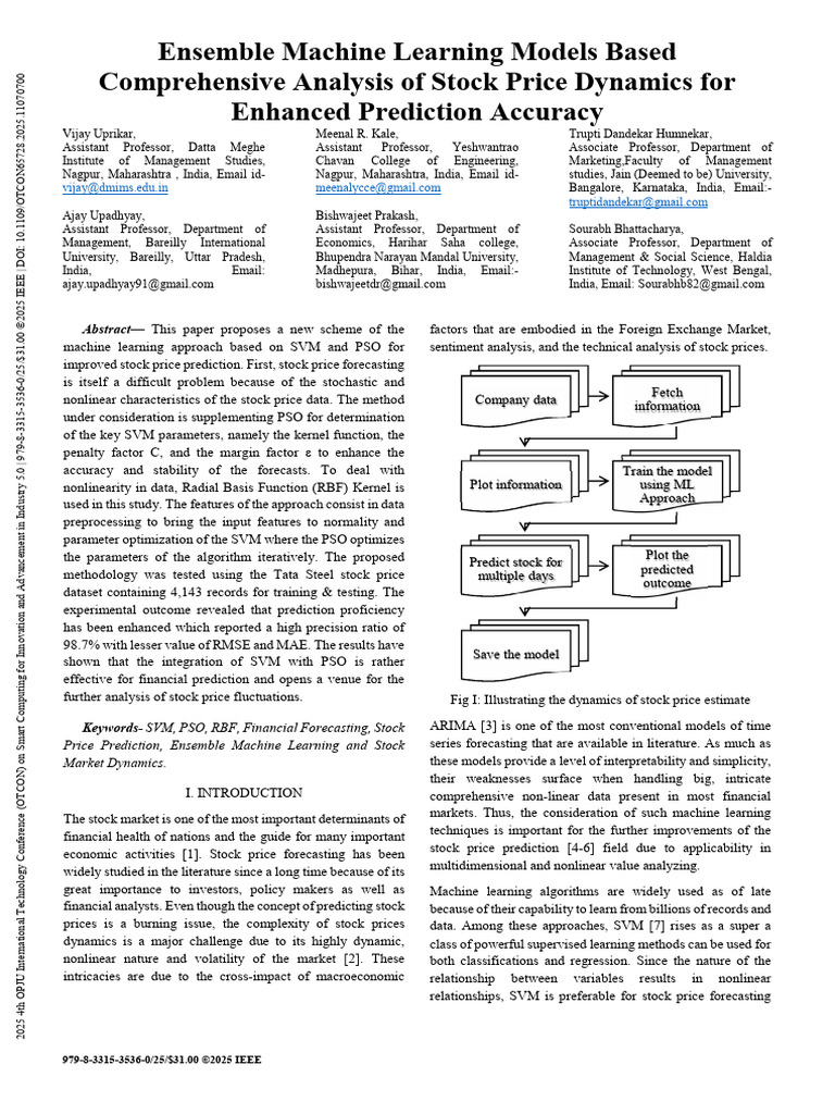 Ensemble Machine Learning Models Based Comprehensive Analysis of Stock ...