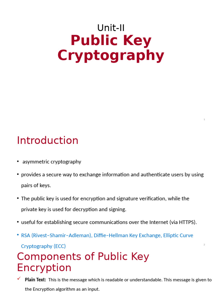 2.public Key Cryptography | PDF | Public Key Cryptography | Key ...