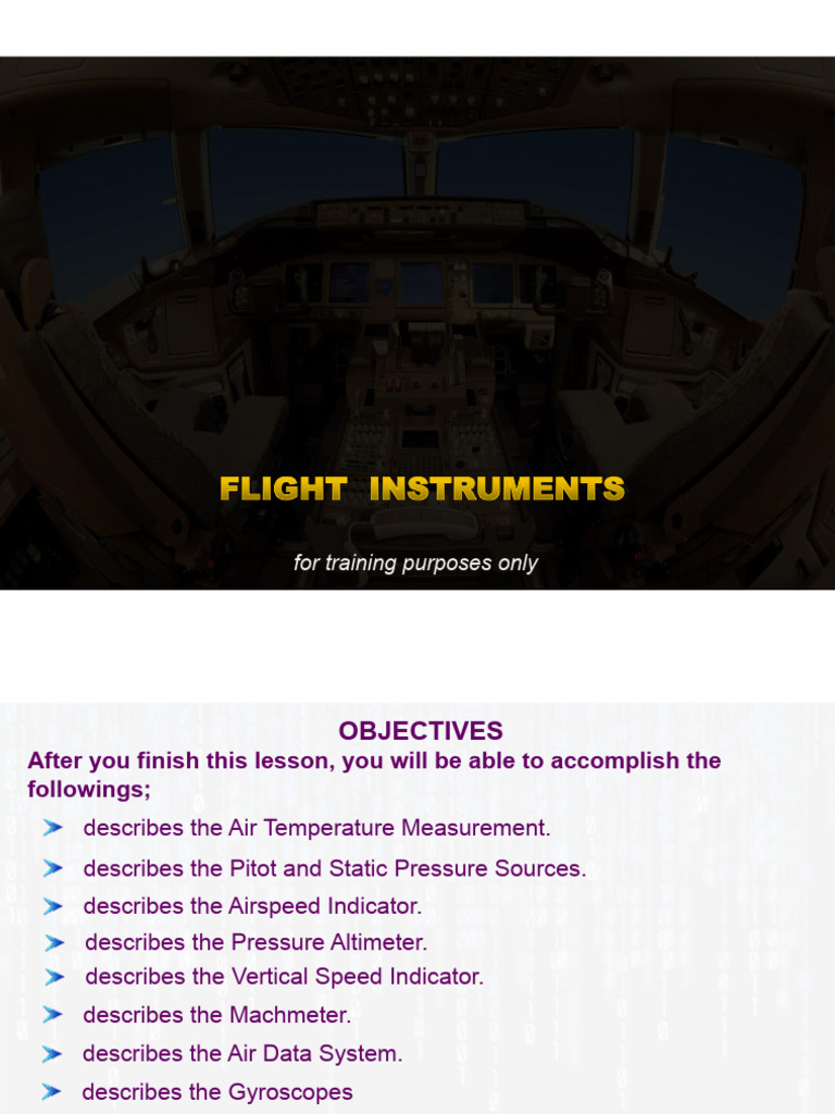 Flight Instruments Overview and Functions | PDF | Airspeed | Atmosphere ...