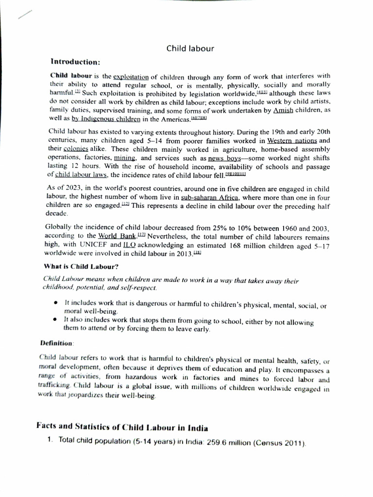 Consequences of Child Labour in India | PDF | Child Labour | Poverty