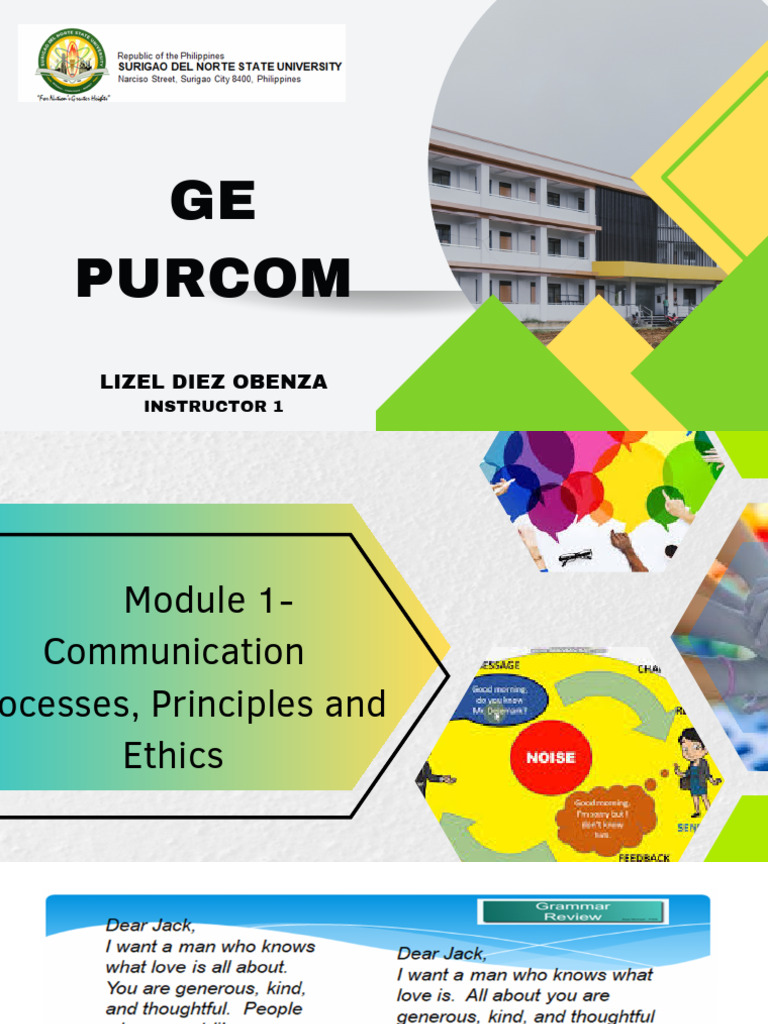 GE PurComm 1 | PDF | Communication | Nonverbal Communication